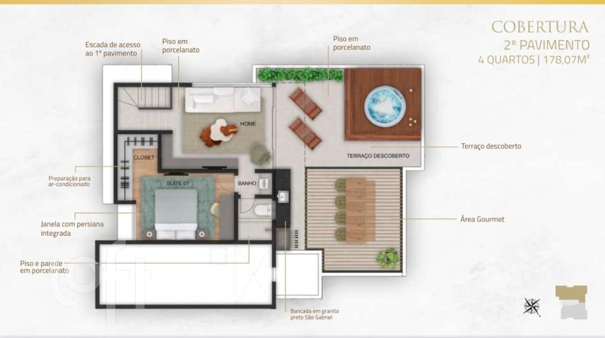 Apartamento à venda com 4 quartos, 178m² - Foto 3