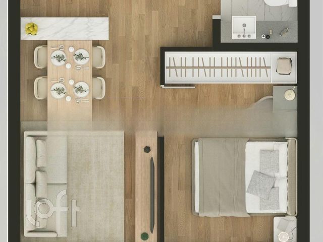 Apartamento com 33m², 1 dormitório, Bom Fim em Porto Alegre