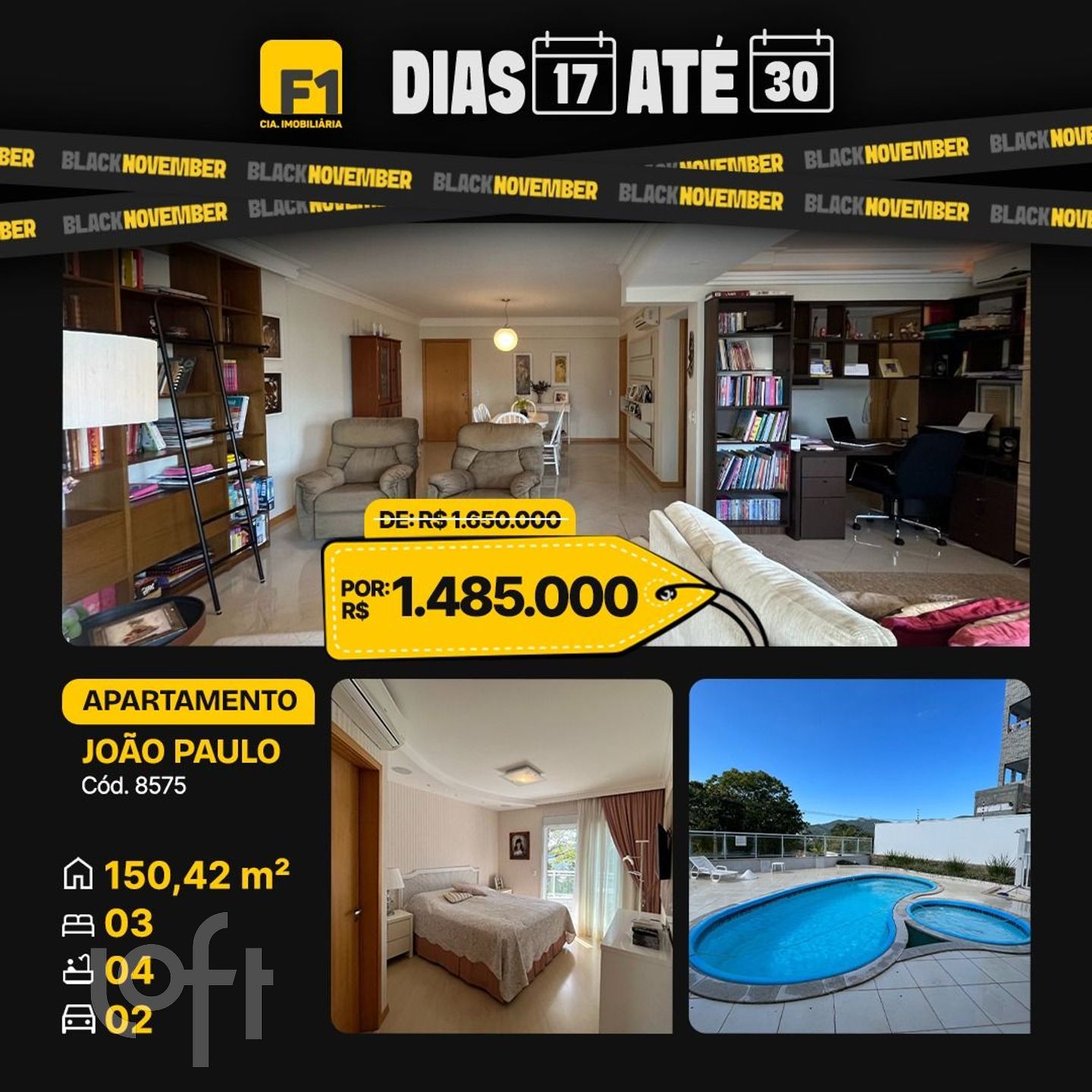 Apartamentos com 150m², 3 quartos, 3 suítes, 2 garagens, no bairro João Paulo em Florianópolis