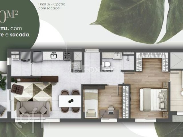 Apartamento com 70m², 2 dormitórios, 1 suíte, 2 vagas, Rio Branco em Porto Alegre