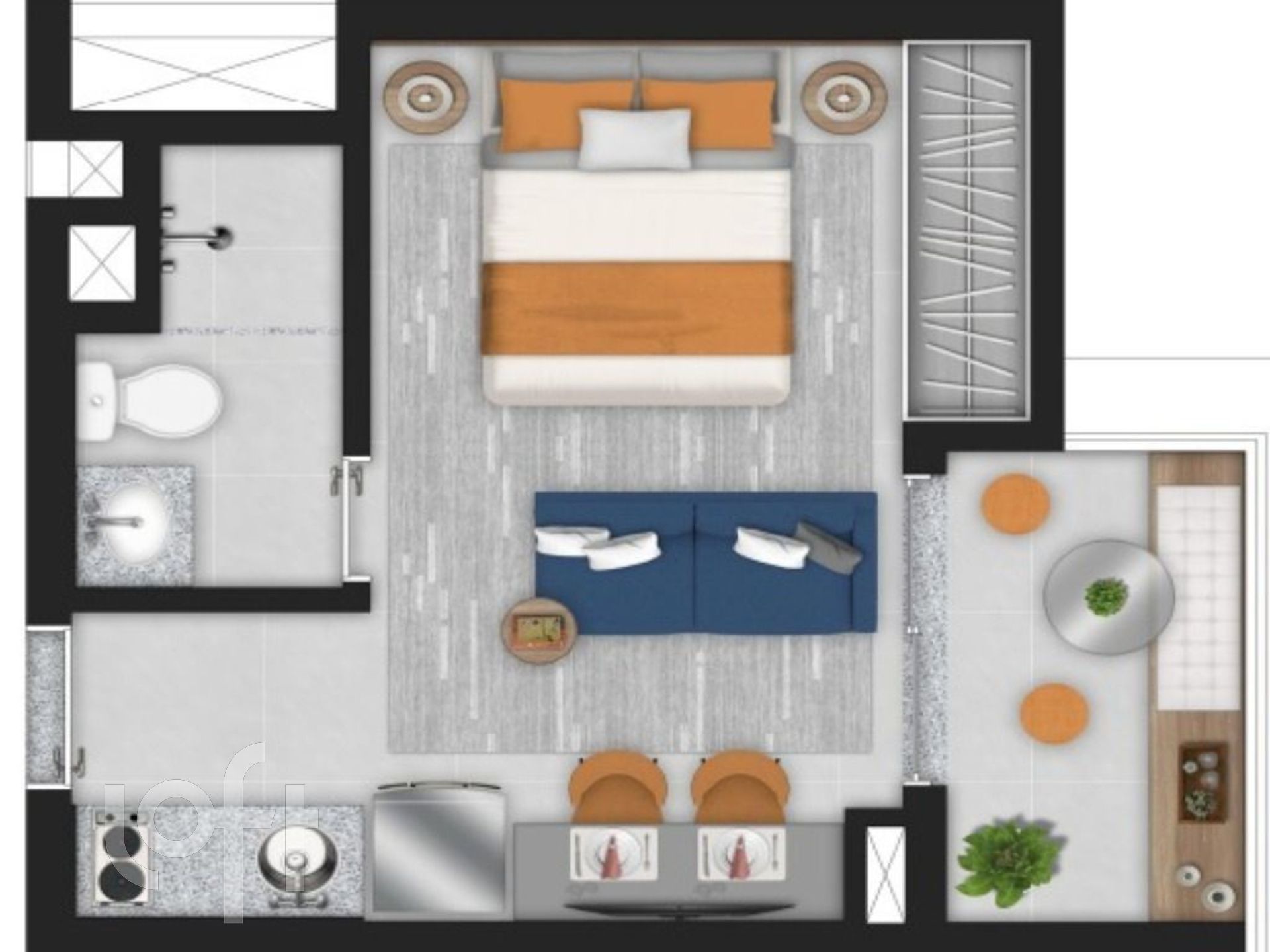 Apartamento à venda com 1 quarto, 25m² - Foto 8