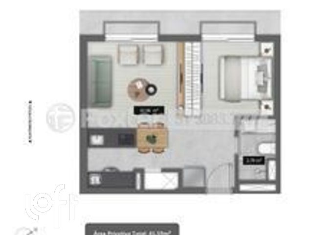 Apartamento com 41m², 1 dormitório, 1 vaga, Boa Vista em Porto Alegre