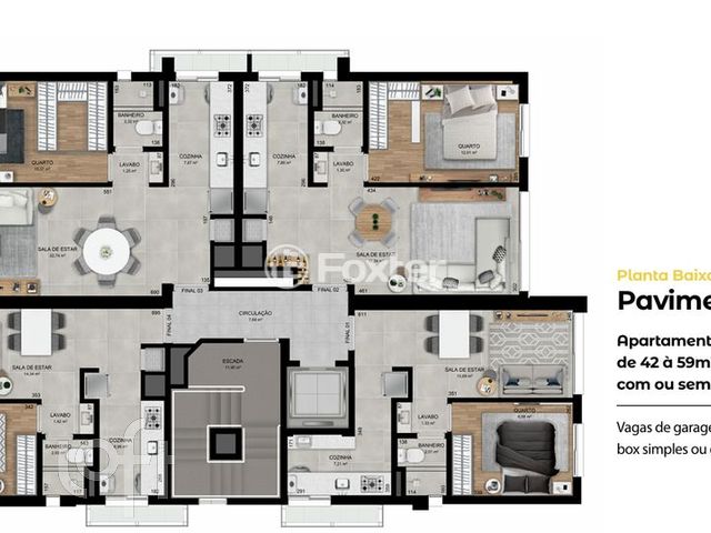 Apartamento com 51m², 1 dormitório, 1 vaga, Jardim Botânico em Porto Alegre
