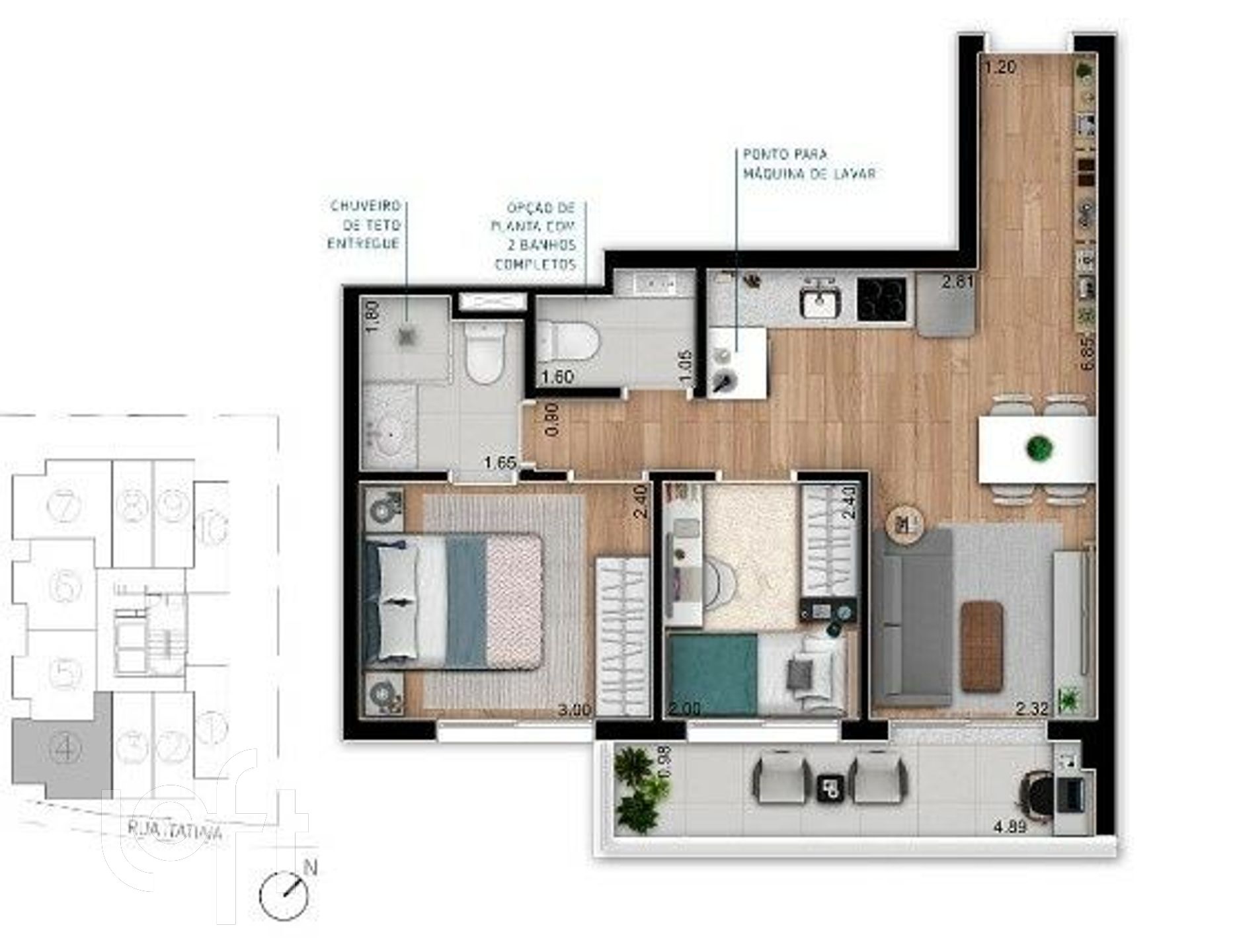 Apartamento Lançamentos com 2 quartos, 48m² - Foto 11