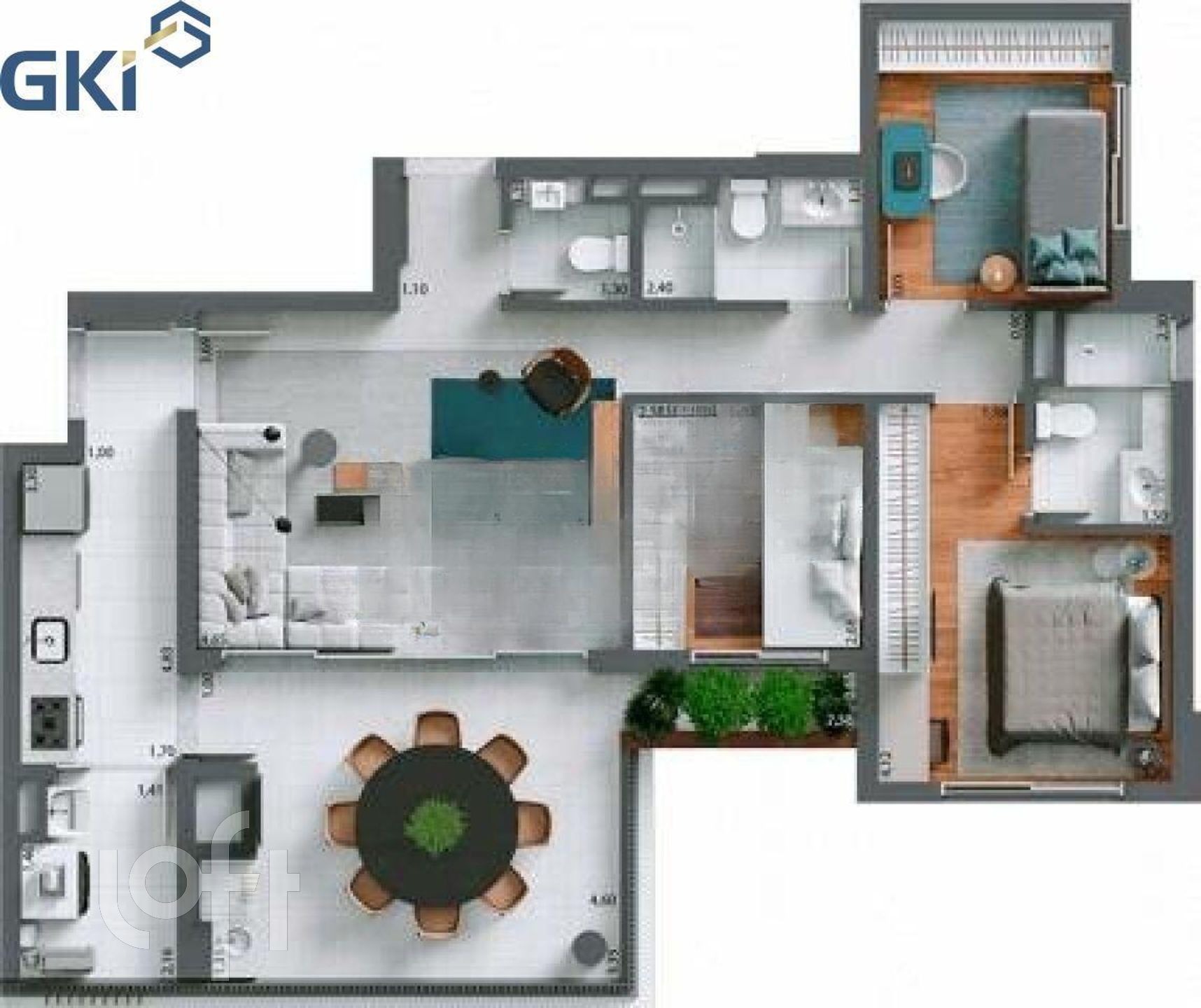 Apartamento à venda com 3 quartos, 150m² - Foto 2