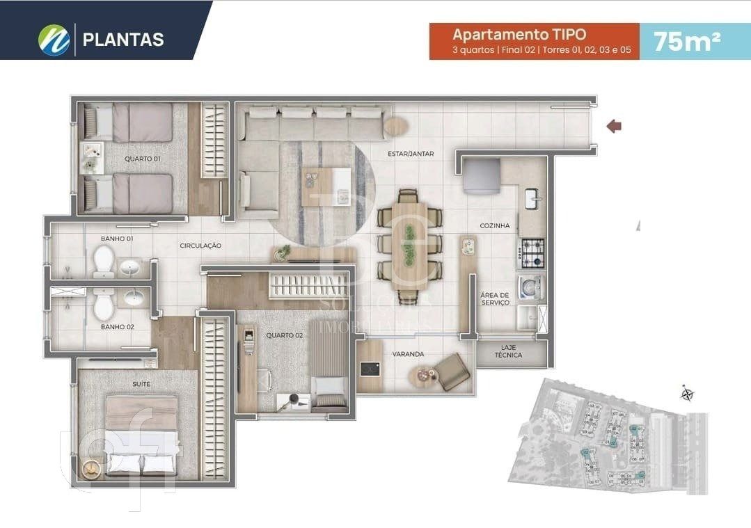 Apartamento à venda com 3 quartos, 75m² - Foto 11