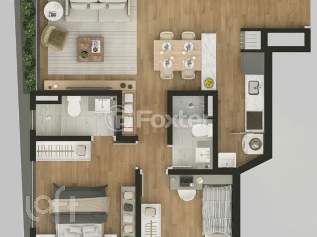 Apartamento com 62m², 2 dormitórios, 1 suíte, 1 vaga, Bom Fim em Porto Alegre