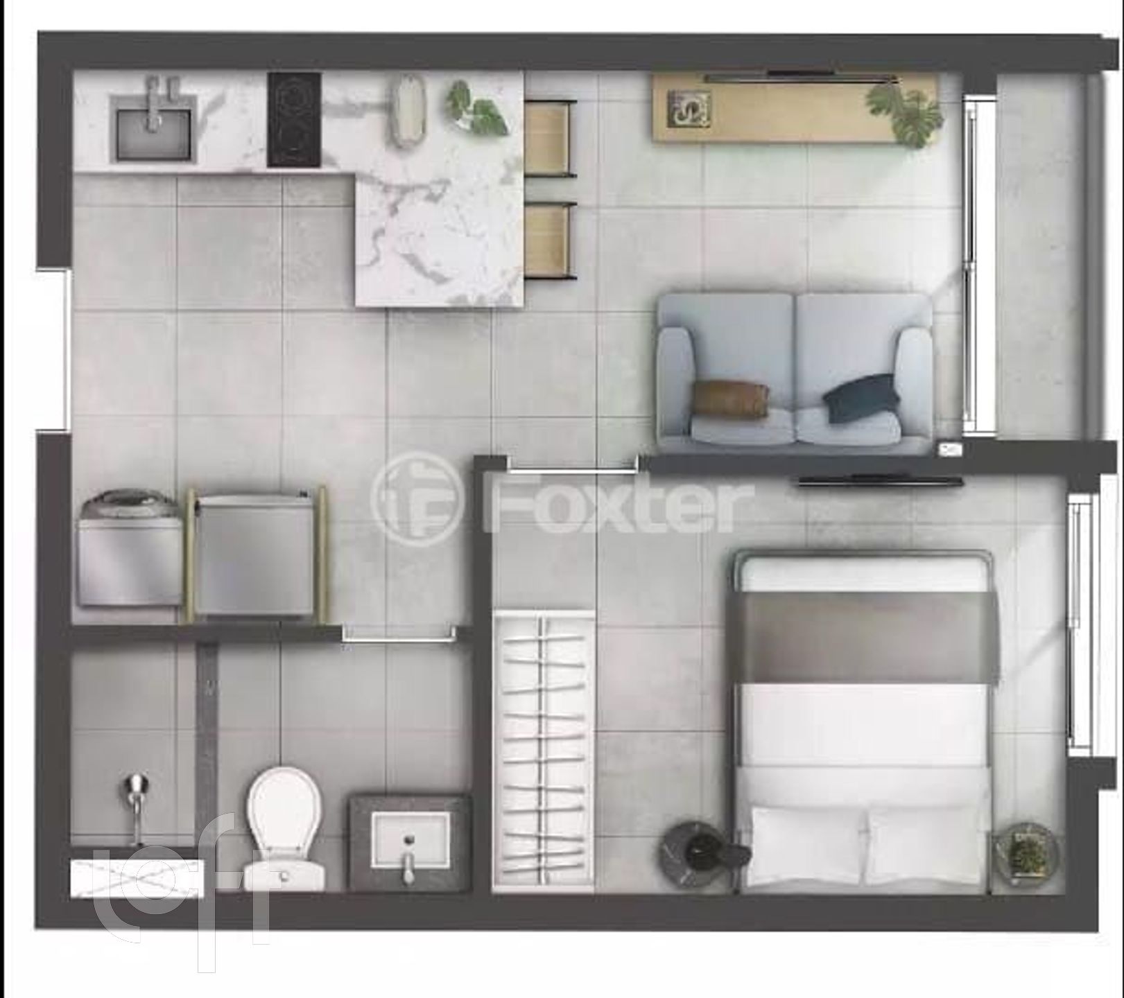 Apartamento com 29m², 1 dormitório, Boa Vista em Porto Alegre