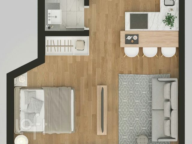 Apartamento com 31m², 1 dormitório, Bom Fim em Porto Alegre