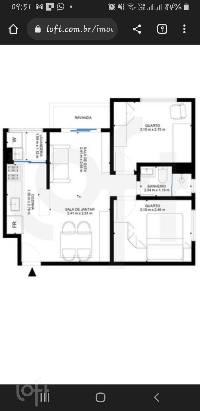 Apartamento à venda com 2 quartos, 48m² - Foto 9