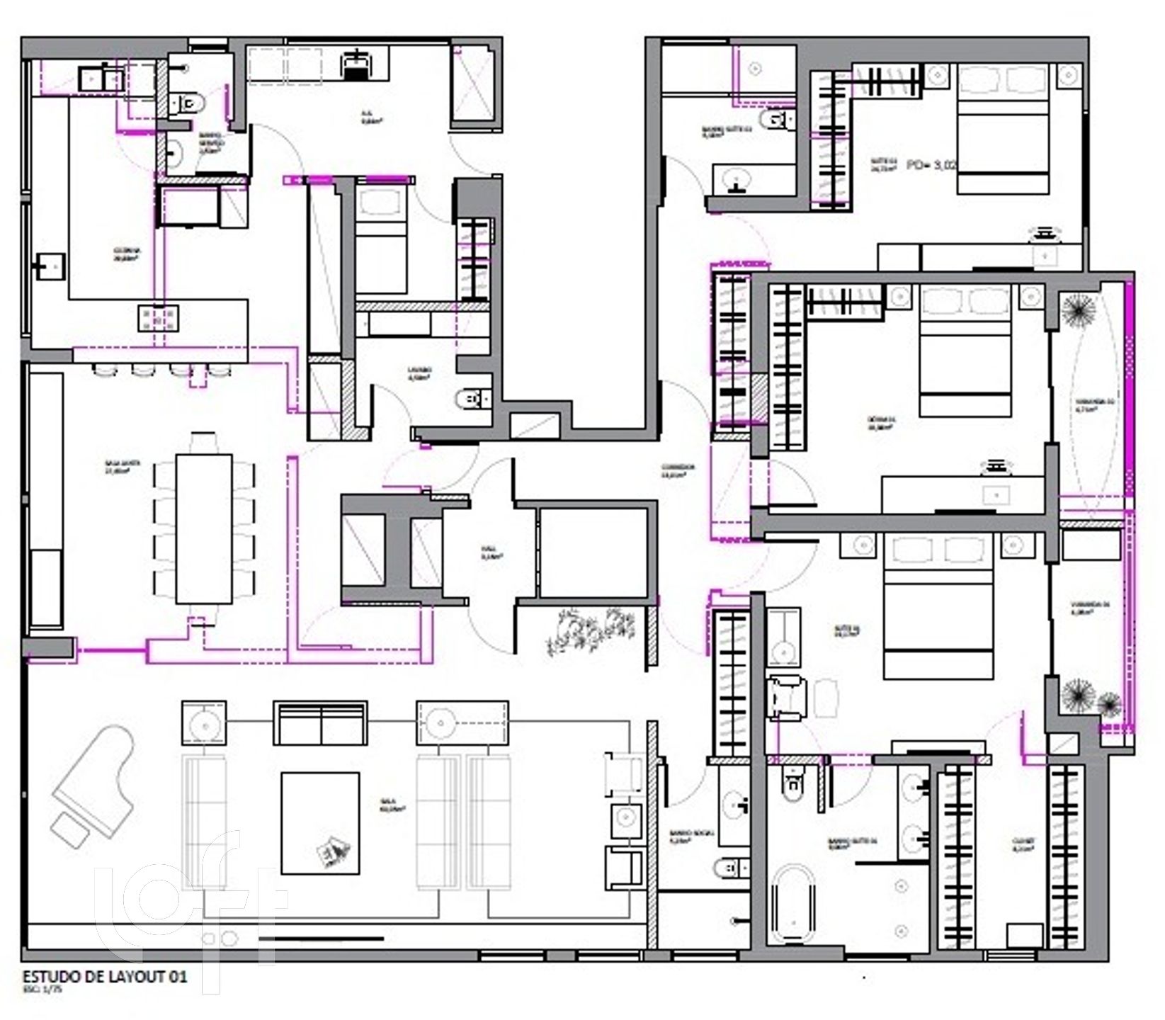 Apartamento à venda com 3 quartos, 289m² - Foto 11