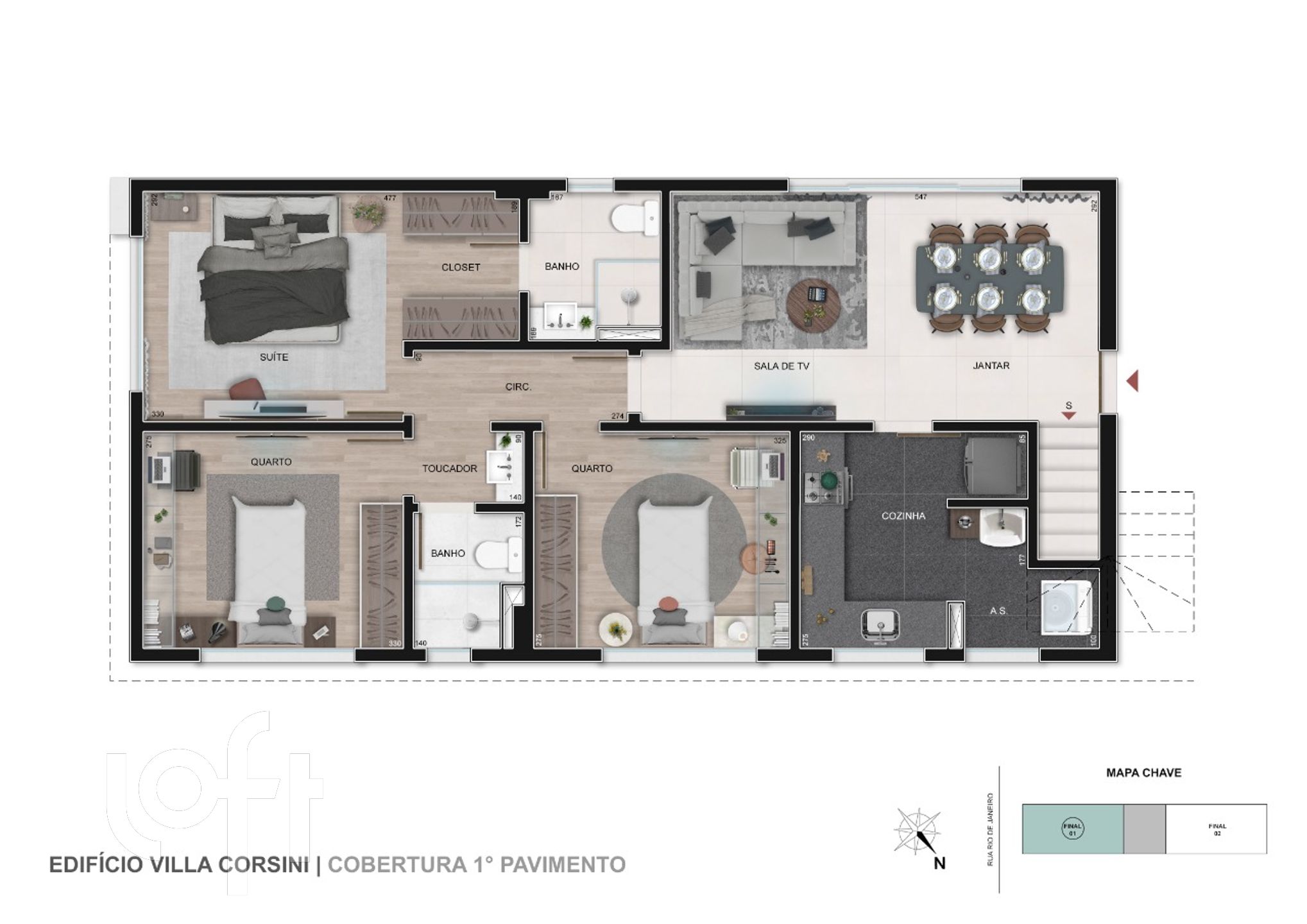 Apartamento à venda com 3 quartos, 153m² - Foto 3