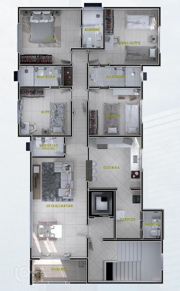 Apartamento à venda com 4 quartos, 130m² - Foto 1