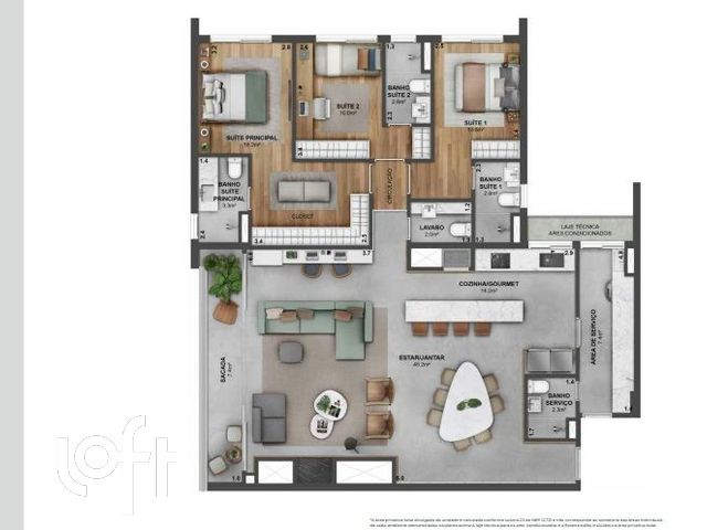 Apartamento com 151m², 3 dormitórios, 3 suítes, 3 vagas, Menino Deus em Porto Alegre