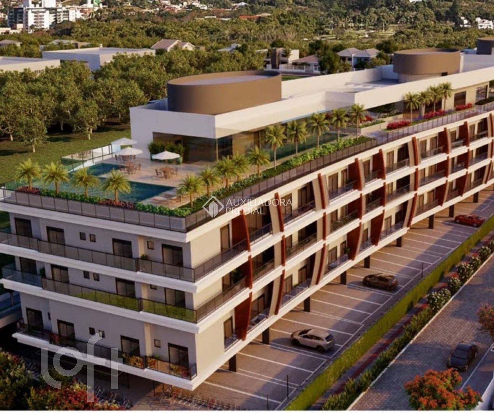 Apartamento à venda em Canasvieiras com 49 m², 1 quarto, 1 vaga