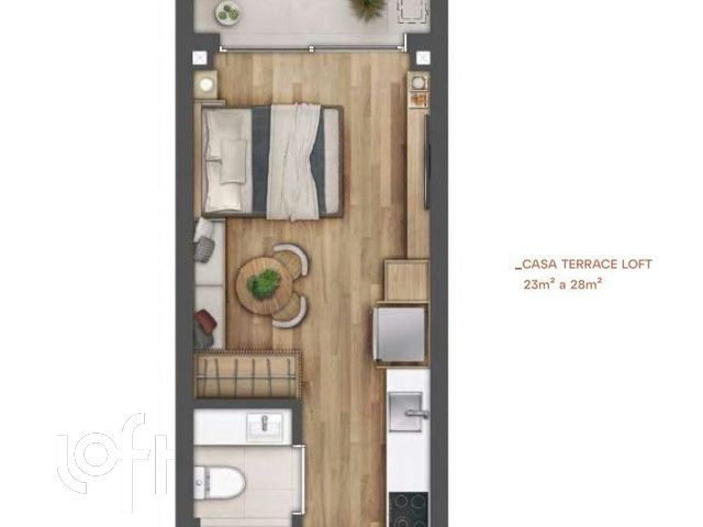 Apartamento com 23m², 1 dormitório, Três Figueiras em Porto Alegre