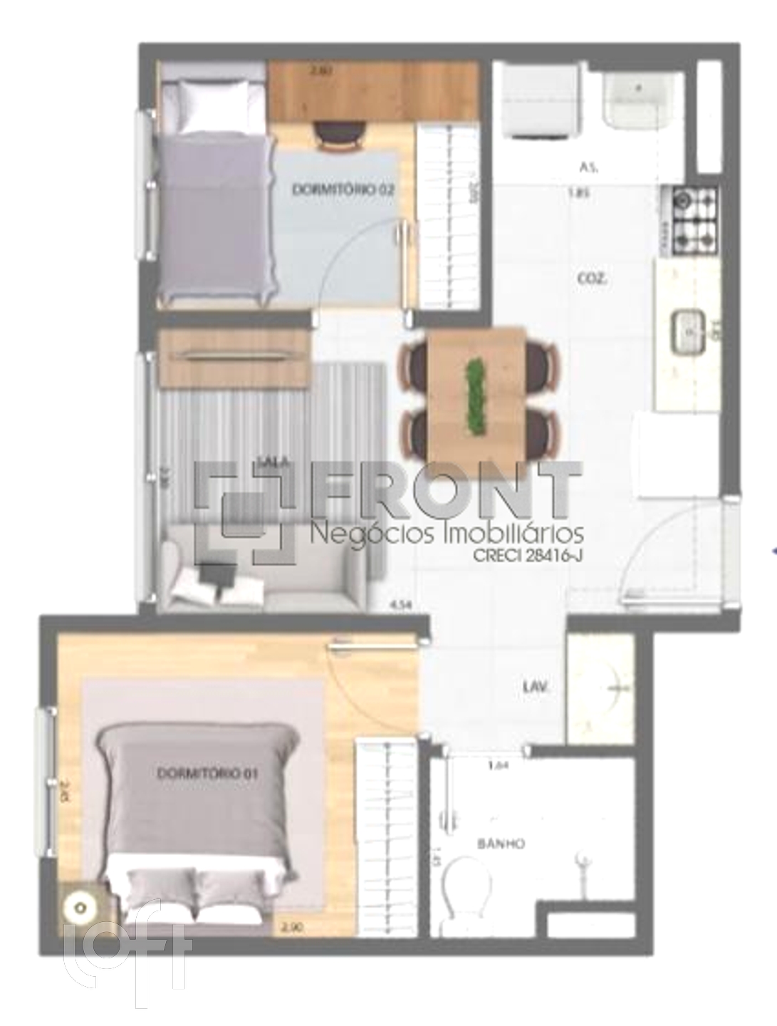 Apartamento à venda com 2 quartos, 35m² - Foto 12