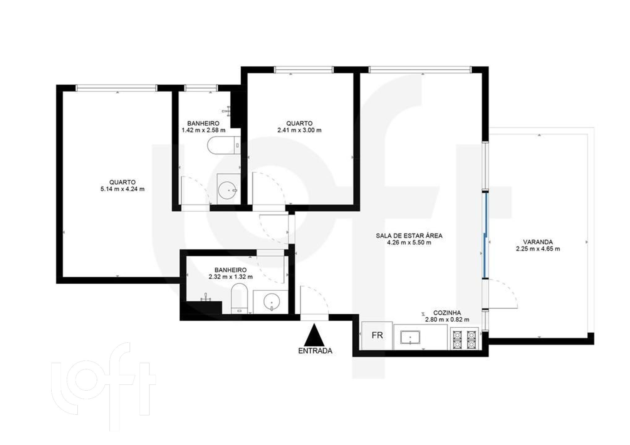 Apartamento à venda com 1 quarto, 37m² - Foto 2