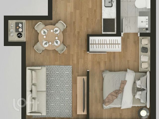 Apartamento com 33m², 1 dormitório, 1 vaga, Bom Fim em Porto Alegre