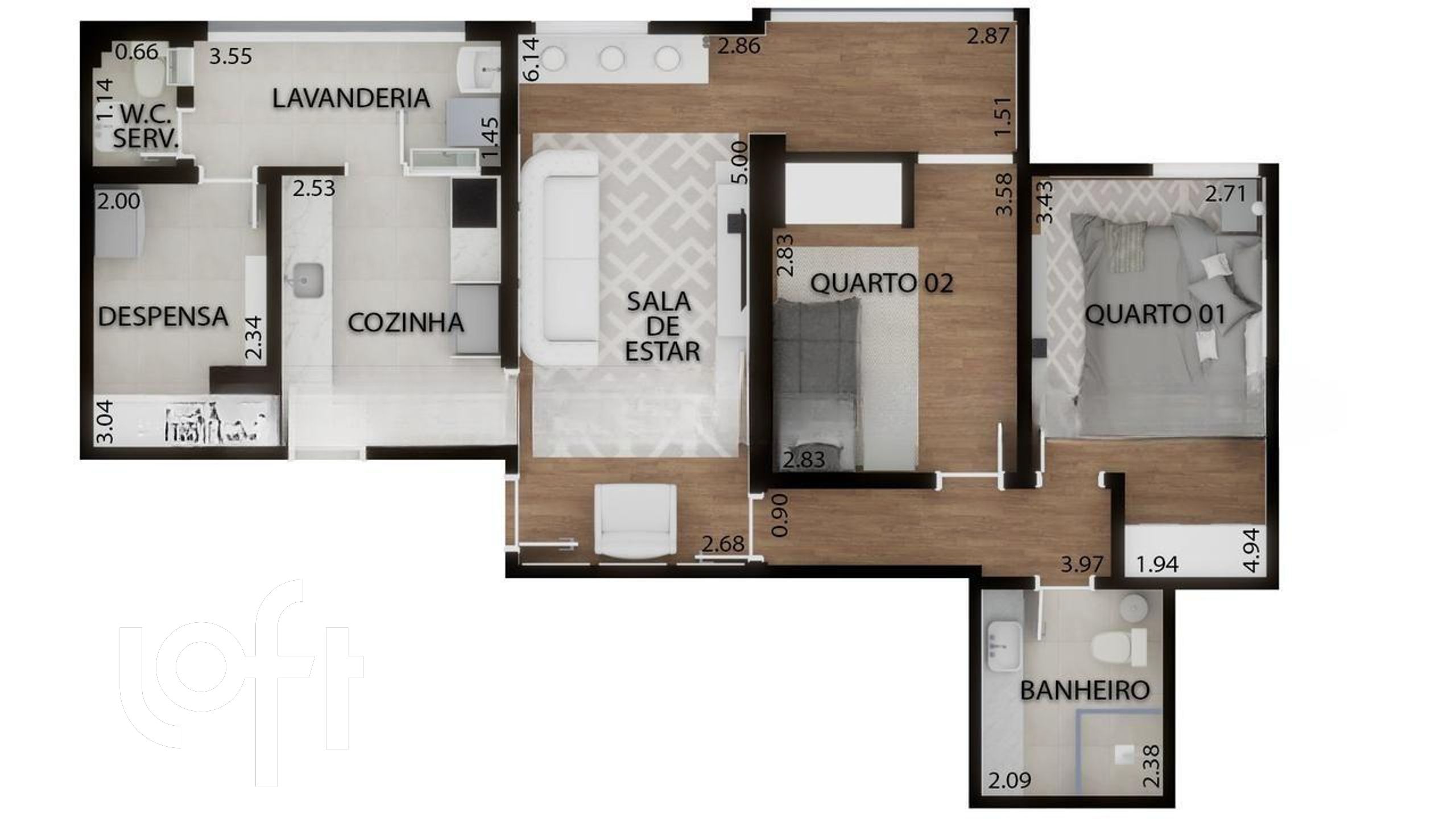 Apartamento à venda com 2 quartos, 105m² - Foto 33