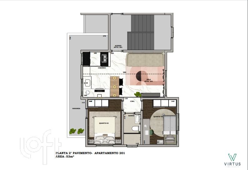 Apartamento à venda com 2 quartos, 53m² - Foto 11