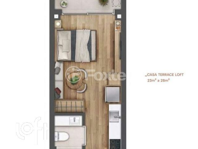Apartamento com 27m², 1 dormitório, Três Figueiras em Porto Alegre