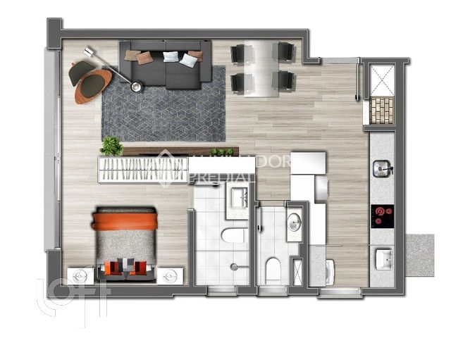 Apartamento com 53m², 1 dormitório, 1 suíte, 2 vagas, Três Figueiras em Porto Alegre