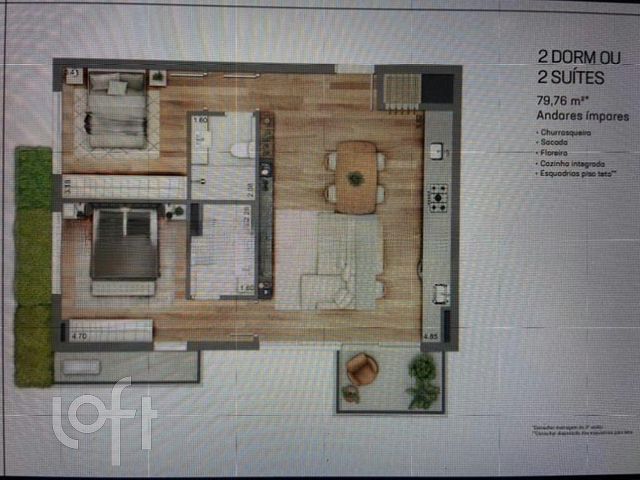 Apartamento com 75m², 2 dormitórios, 2 suítes, 2 vagas, Petrópolis em Porto Alegre