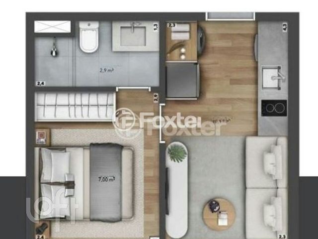 Apartamento com 26m², 1 dormitório, Auxiliadora em Porto Alegre