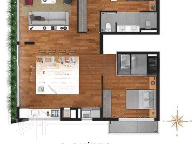 Apartamento com 60m², 1 dormitório, 1 suíte, 1 vaga, Auxiliadora em Porto Alegre