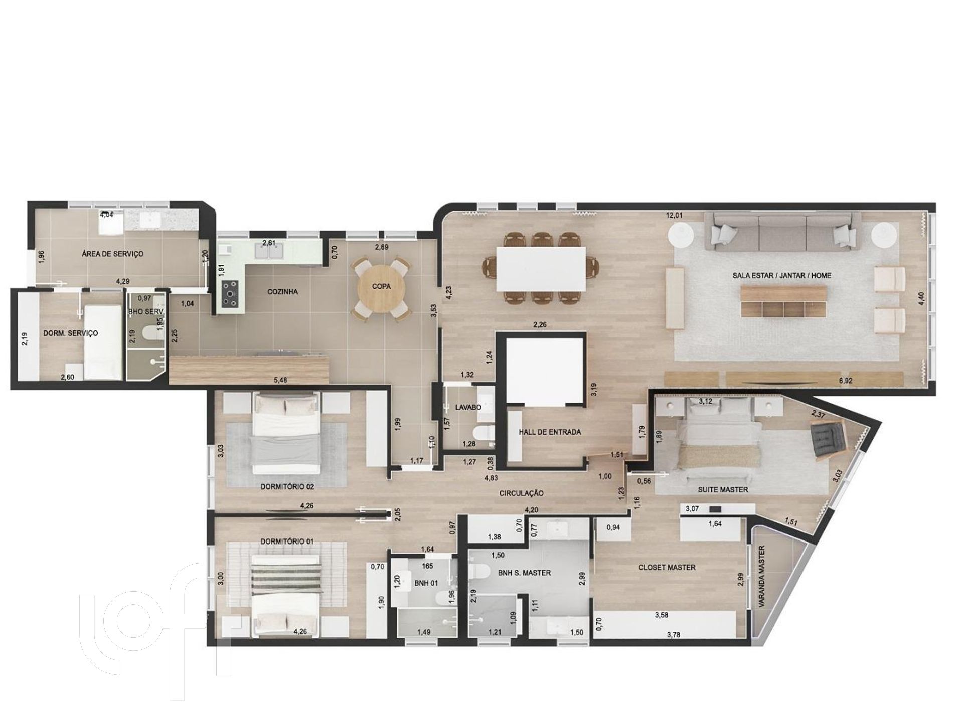 Apartamento à venda com 3 quartos, 212m² - Foto 7