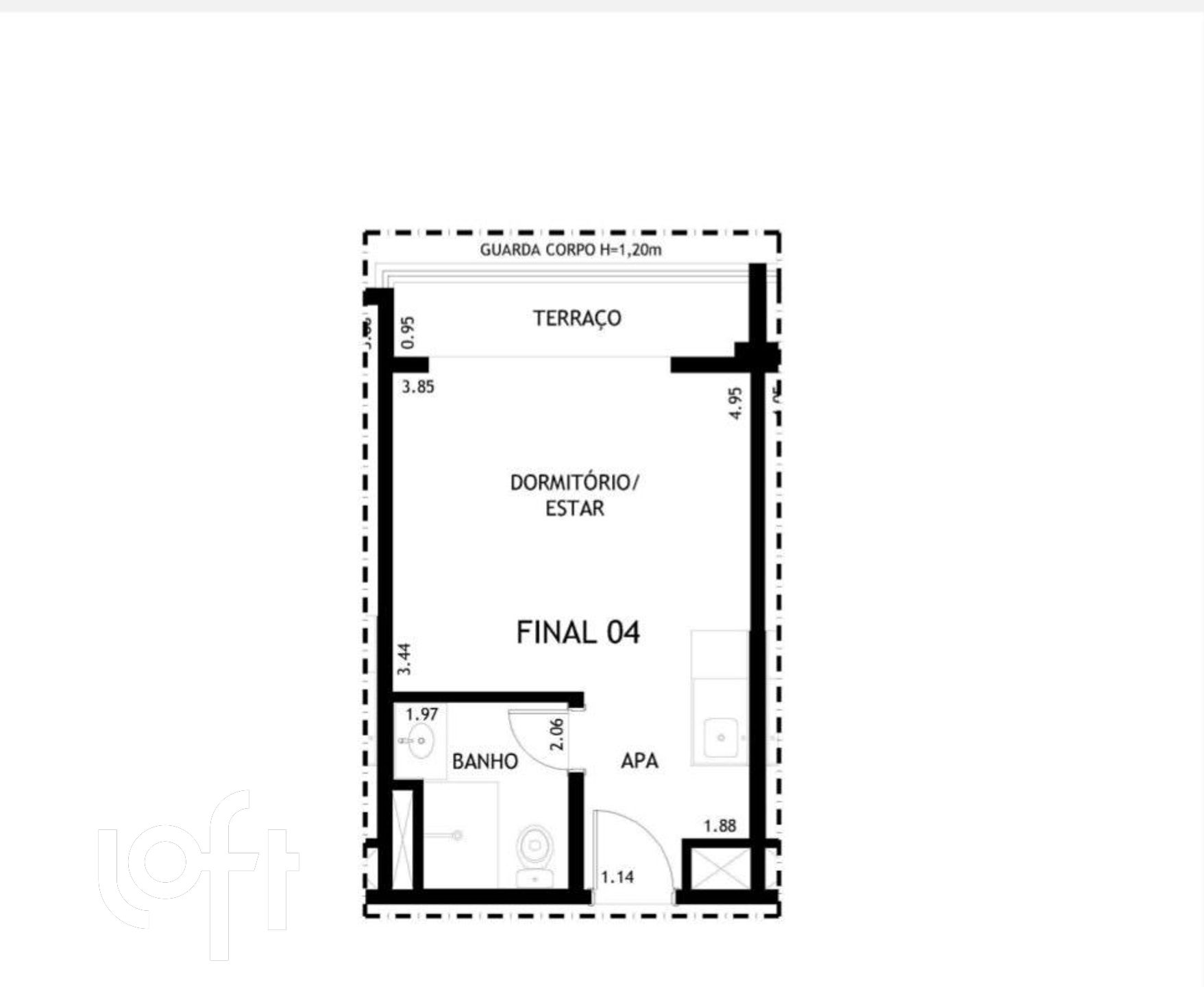 Apartamento à venda com 1 quarto, 25m² - Foto 2