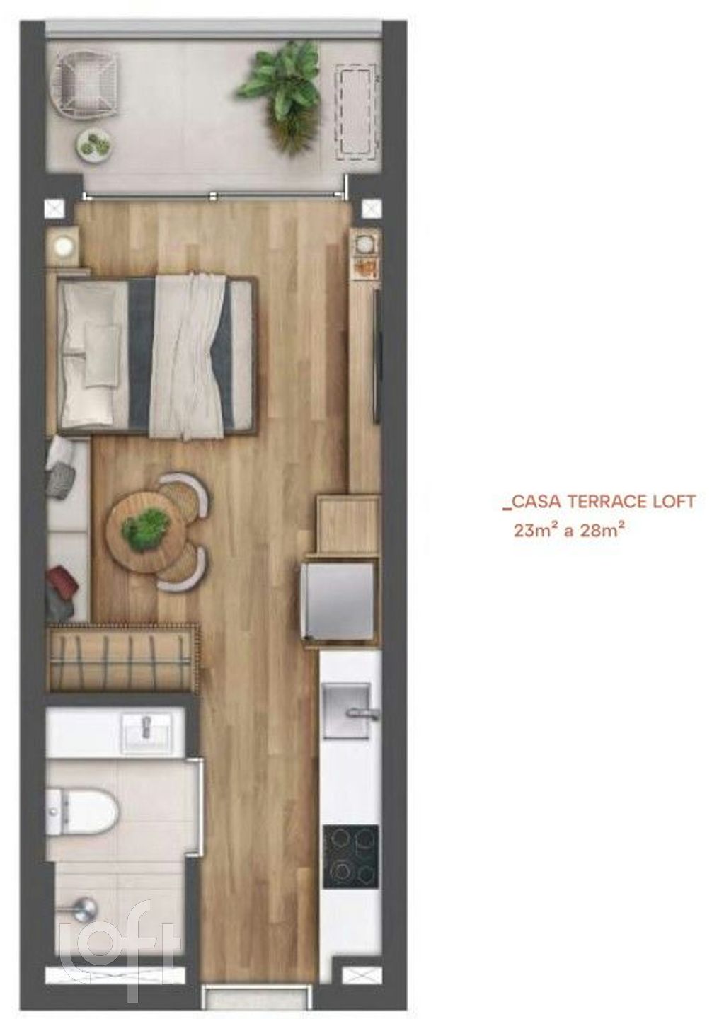Apartamento com 25m², 1 dormitório, Três Figueiras em Porto Alegre