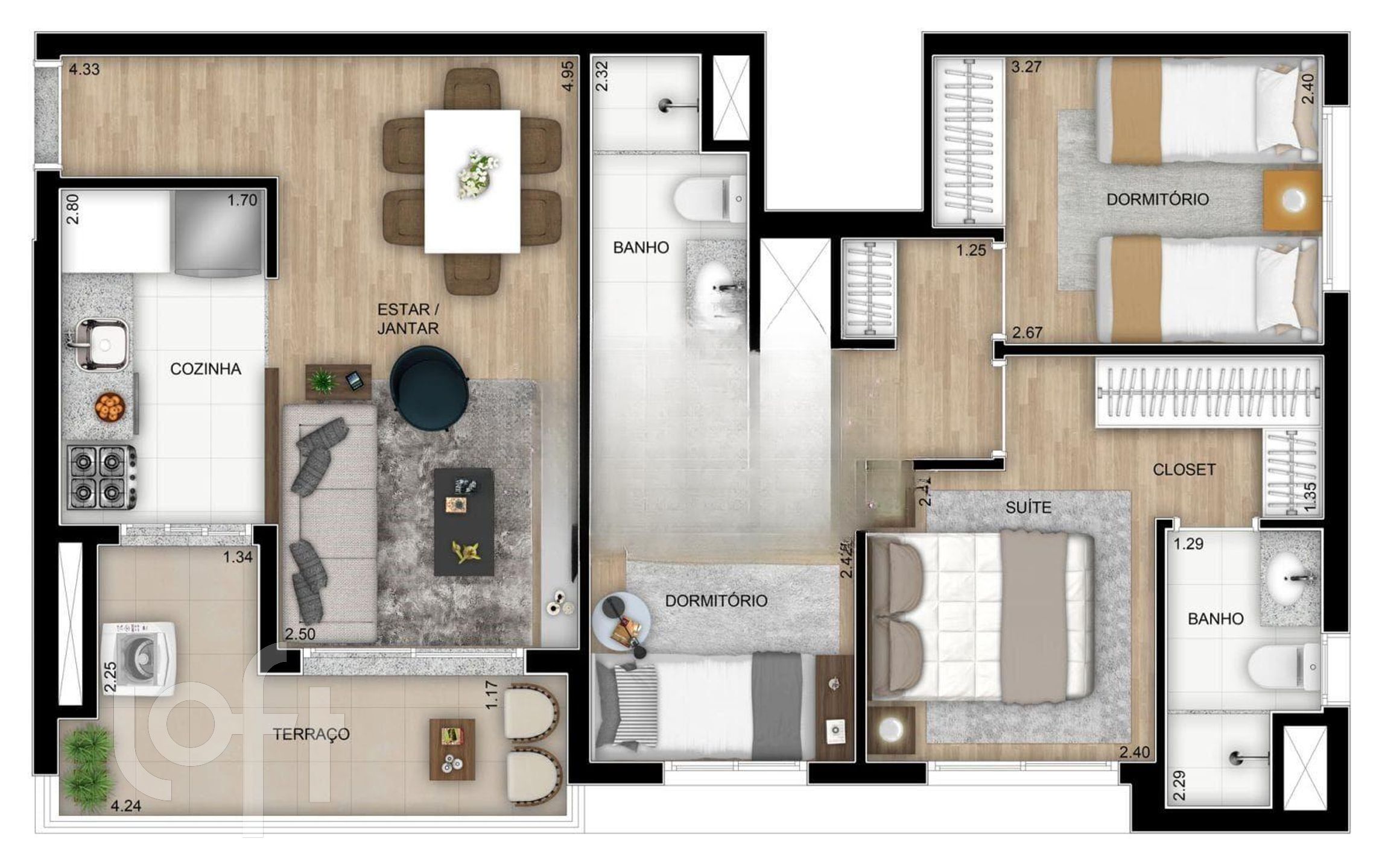 Apartamento à venda com 3 quartos, 67m² - Foto 15