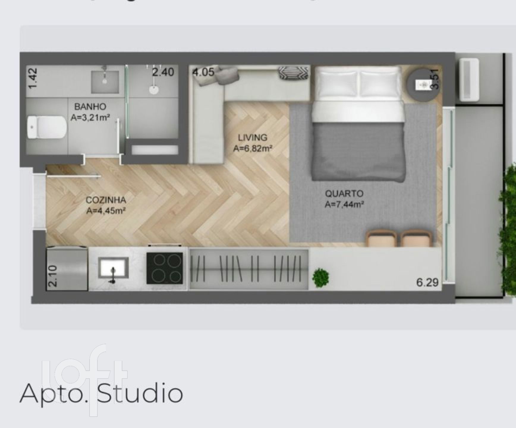 Apartamento com 27m², Cidade Baixa em Porto Alegre