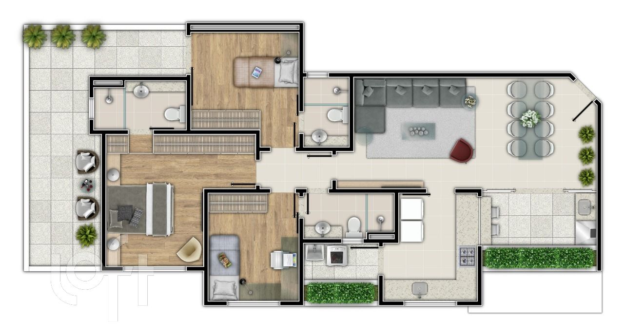 Apartamento à venda com 3 quartos, 158m² - Foto 4