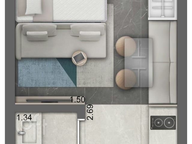 Apartamento com 27m², 1 dormitório, 1 vaga, Rio Branco em Porto Alegre
