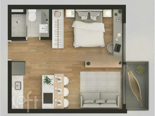 Apartamento com 33m², 1 dormitório, 1 vaga, Bom Fim em Porto Alegre
