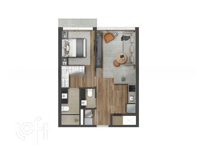 Apartamento com 48m², 1 dormitório, 1 suíte, 1 vaga, Cidade Baixa em Porto Alegre