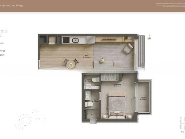 Apartamento com 55m², 1 dormitório, 1 suíte, 1 vaga, Moinhos de Vento em Porto Alegre