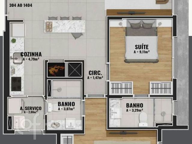 Apartamento com 76m², 2 dormitórios, 2 suítes, 2 vagas, Jardim Botânico em Porto Alegre