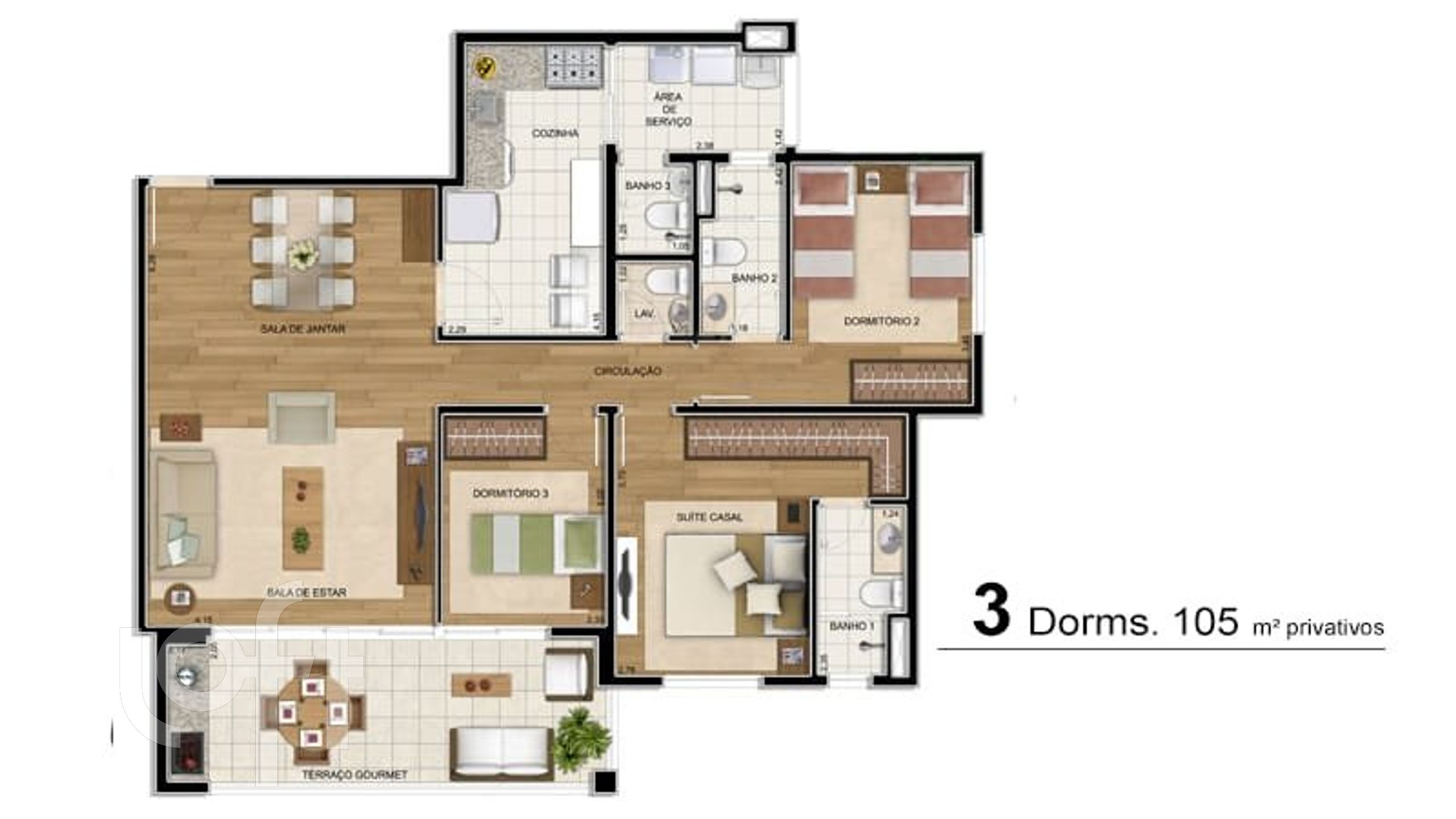 Apartamento à venda com 3 quartos, 105m² - Foto 12