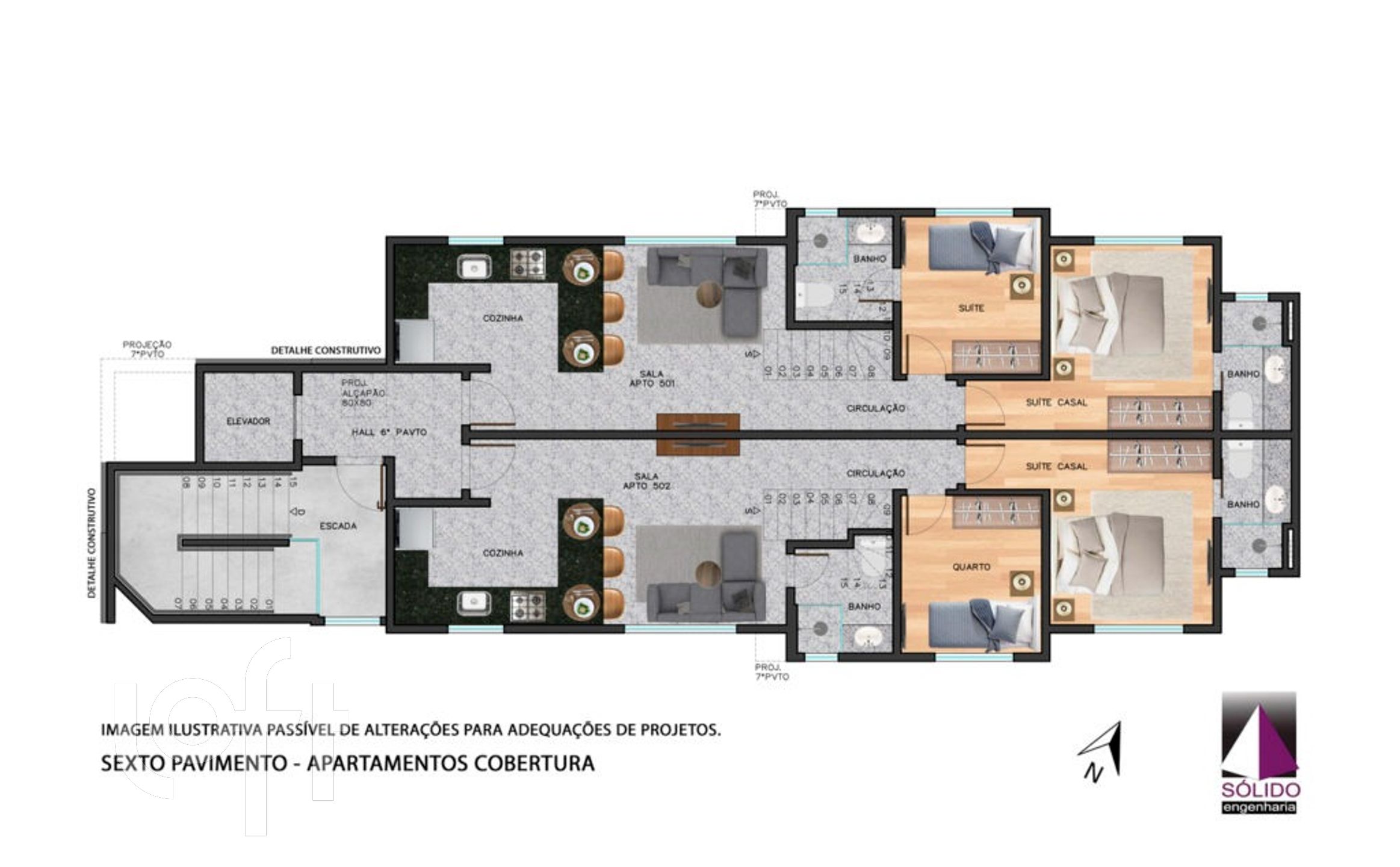 Apartamento à venda com 2 quartos, 57m² - Foto 5