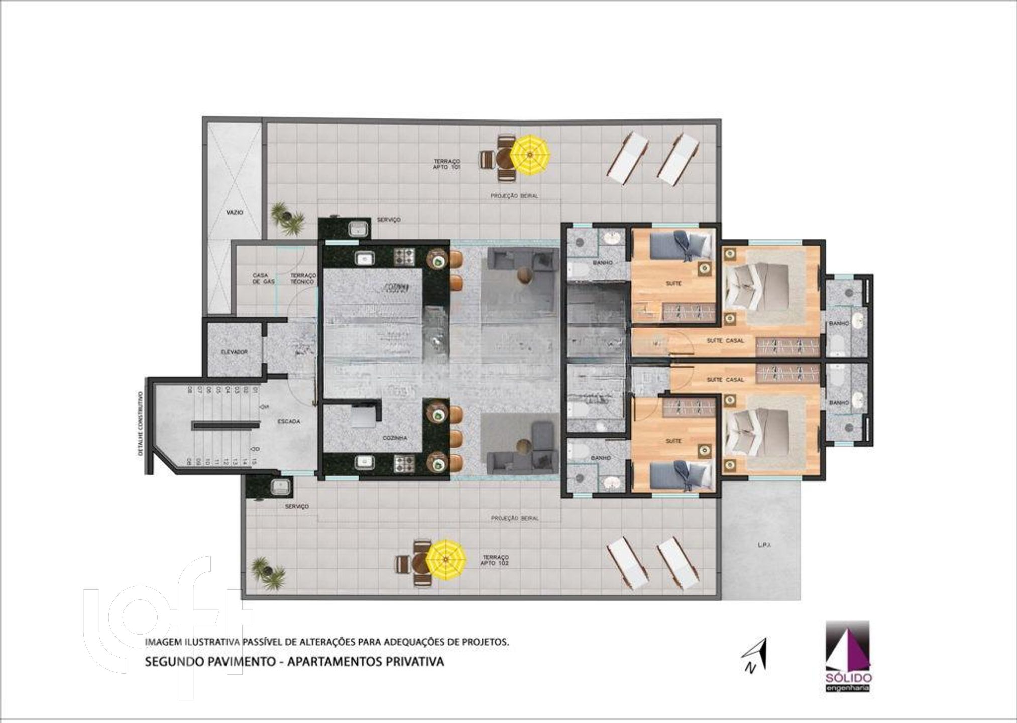 Apartamento à venda com 2 quartos, 57m² - Foto 3