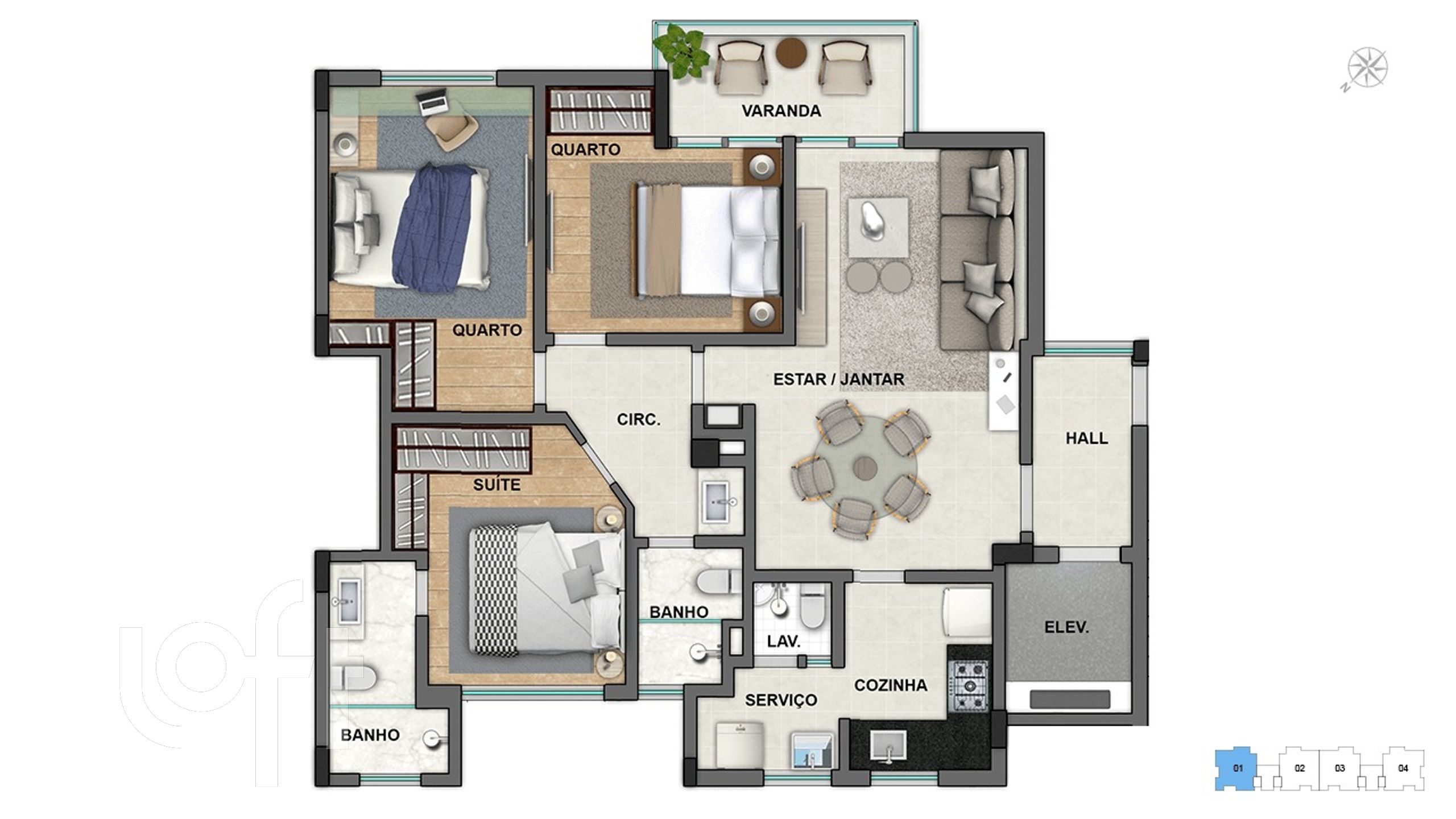 Apartamento à venda com 3 quartos, 287m² - Foto 11