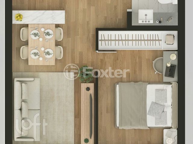 Apartamento com 33m², 1 dormitório, Bom Fim em Porto Alegre