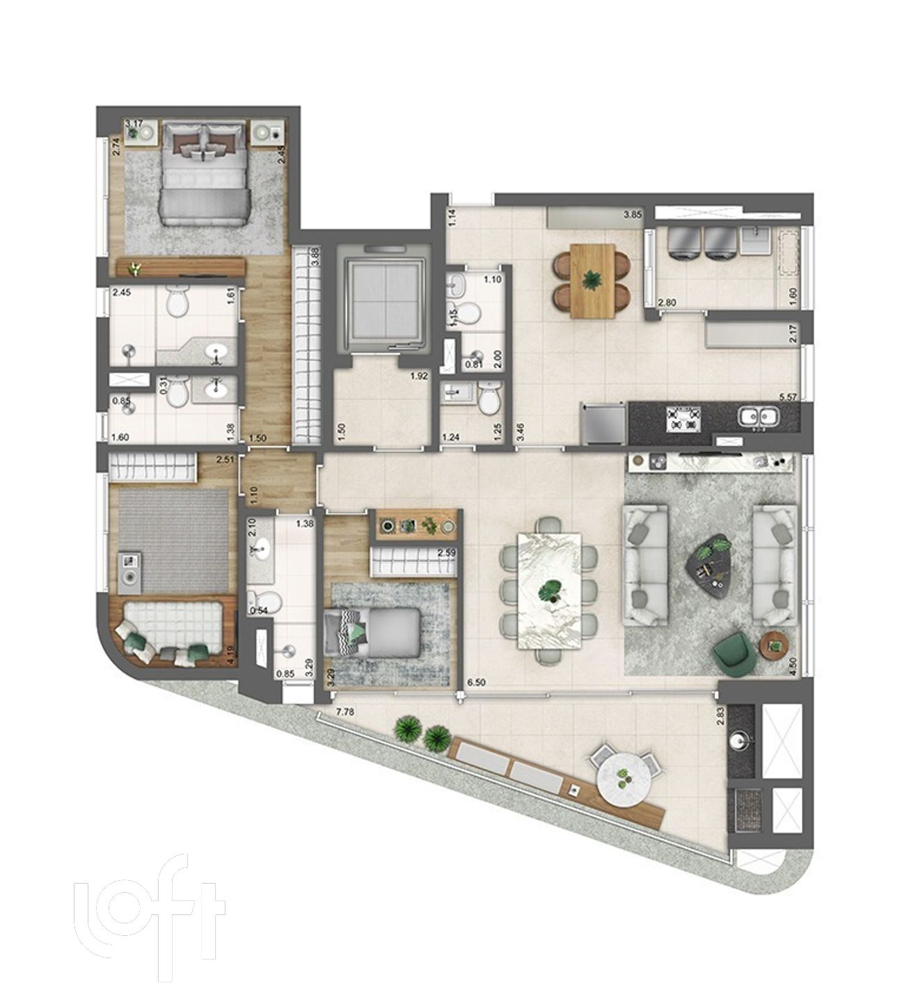 Apartamento à venda com 3 quartos, 152m² - Foto 5