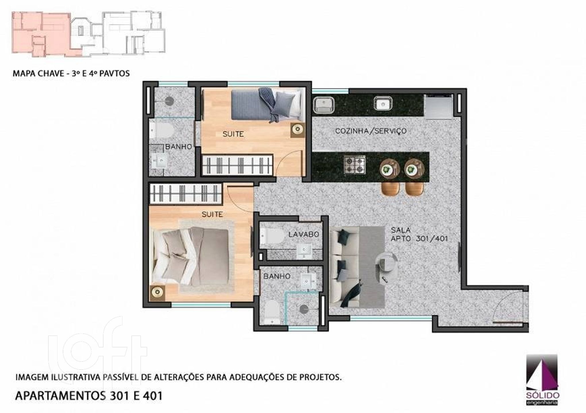 Apartamento à venda com 2 quartos, 67m² - Foto 7