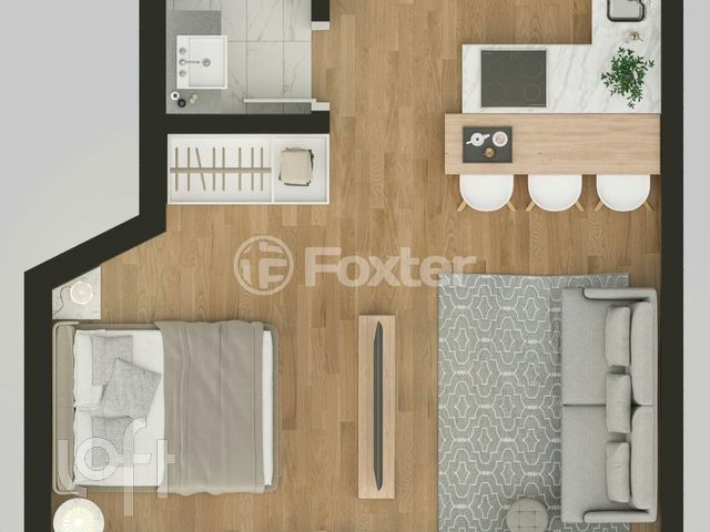 Apartamento com 31m², 1 dormitório, 1 vaga, Bom Fim em Porto Alegre