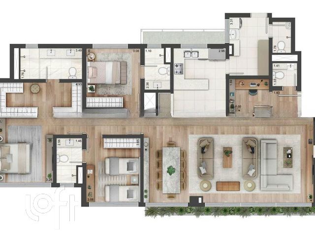 Apartamento com 170m², 3 dormitórios, 3 suítes, 2 vagas, Rio Branco em Porto Alegre
